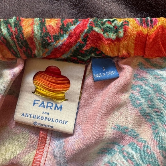 Farm Rio Birdie Orange Wide Leg Pants Size Small - Picture 8 of 9